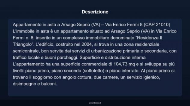 Immobile in asta di 104 m², box auto in vendita a Arsago Seprio - Foto 4