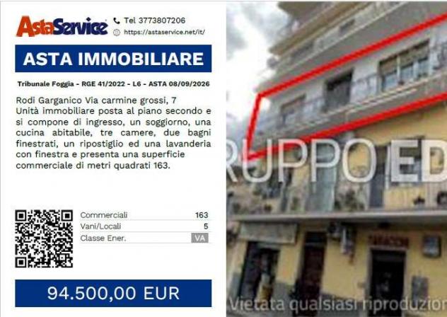Tribunale Foggia - RGE 41/2022 - L6 - Tribunale Foggia - RGE 41/2022 - L6 - ASTA 08/09/2026