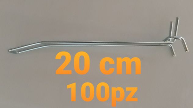 Ganci per espositori lunghezza 20cm (100pz)