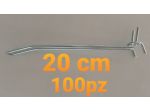 Ganci per espositori lunghezza 20cm (100pz)