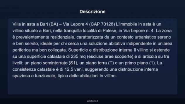 Immobile in asta di 235 m² con più di 5 locali in vendita a Bari - Foto 4