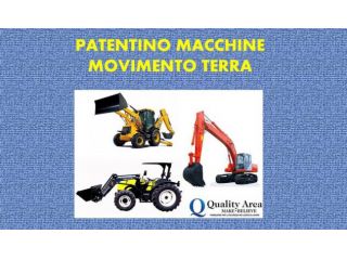 Patentino macchine movimento terra