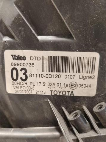 FARO ANTERIORE DESTRO TOYOTA Yaris Serie 81110-0D120 1KRFE (0508) - Foto 4