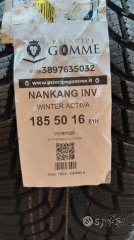 4 gomme 185 50 16 NANKANG A1604 - Foto 2