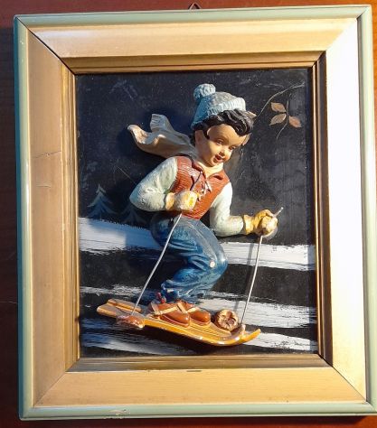 figura in rilievo sciatore 23x26 S,Venditti - Foto 5