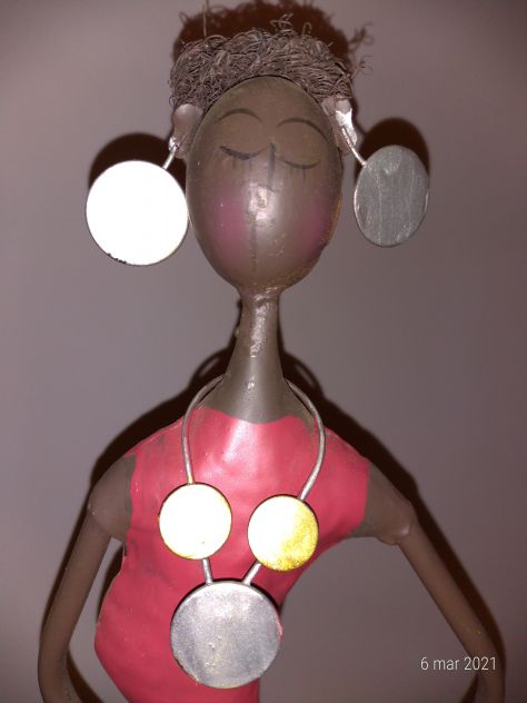 Coppia statua donna africana - Foto 3