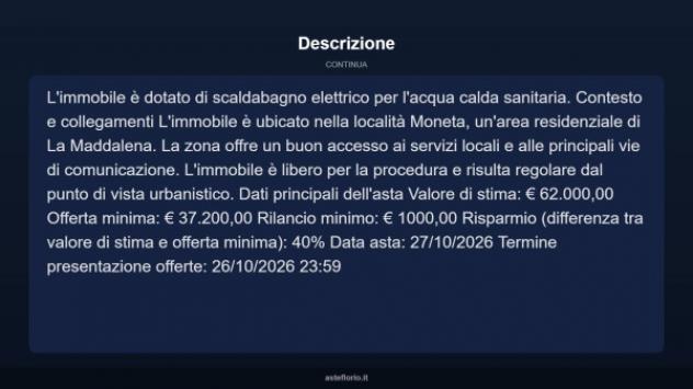 Immobile in asta di 30 m² in vendita a La Maddalena - Foto 14