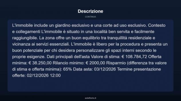 Immobile in asta di 78 m², box auto doppio in vendita a Monte Castello di Vibio - Foto 12