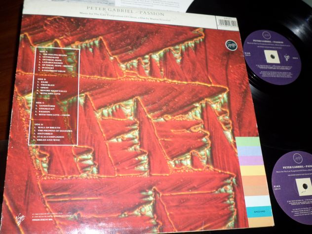 PETER GABRIEL - PASSION - O.S.T - 2 x LP / 33 giri 1°Stampa 1989 Italy Virgin - Foto 2