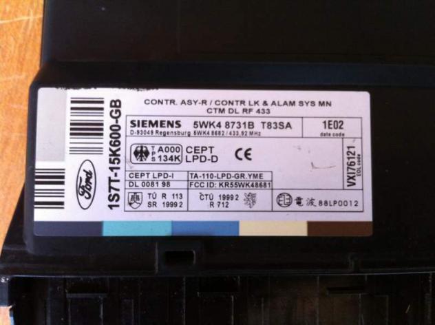 Centralina SIEMENS Modulo Controller Ford Mondeo 2001 - Foto 2