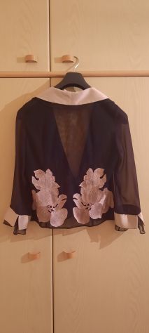 ABITO DONNA ELEGANTE DA CERIMONIA, ROSA NERO,100% SETA BRAND:M.COLETTE TAGLIA:46 - Foto 4