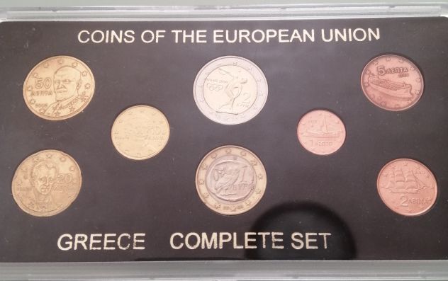 Set Completo di Monete Greche Euro 2002 - 2006 - 8pz - Foto 3