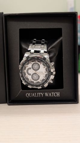 Orologio da uomo in acciao, quadrante chiaro - Foto 4