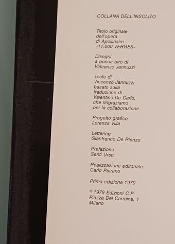 Le 1.000 verghe , G. Apollinaire - Jannuzzi, 1a Ed. 1969. - Foto 3