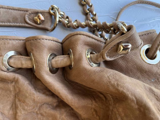 MCM borsa donna in pelle martellata naturale - Foto 5