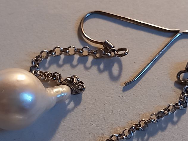 Collana perle di mare barocche e orecchini - Foto 4