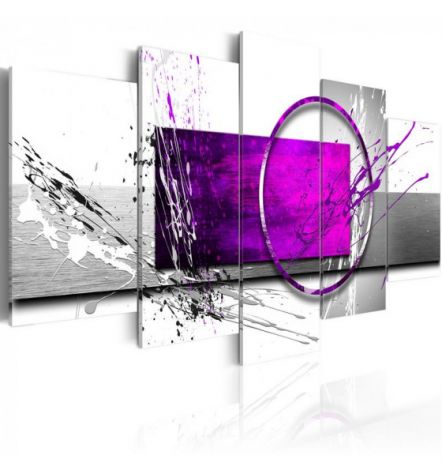 Quadro Col Cerchio - Viola - 100x50 E 200x100 ARREDALACASA