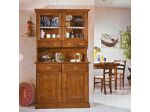 Mobili Classici Credenza in Legno con Vetrina in Stile Arte Povera cod 11501