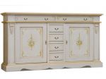 Credenza madia dipinta avorio e oro ante cassetti legno con spedizione