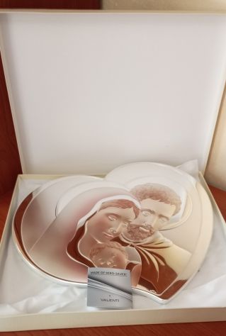 Quadro sacro “Sacra Famiglia” VALENTI in Argento 999,95% NUOVO - Foto 7