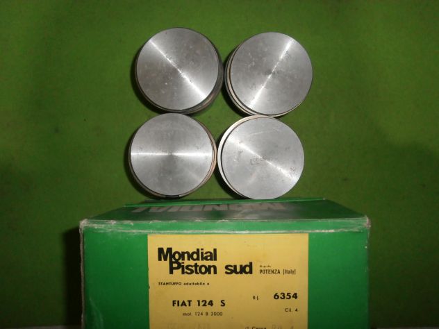 KIT PISTONI FIAT 124S MOT.B2000 CANNA 80.4 COMPLETI DI FASCE ELAST. E SPINOTTI - Foto 2