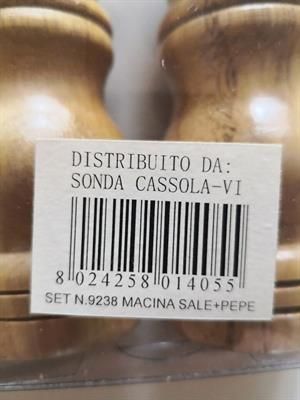 Macina pepe e sale, in legno e metallo inox. - Foto 3