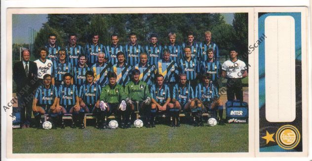FIGURINA PANINI N° 118 - SQUADRA DELL'INTER ANNO ? -
