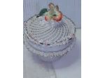 PICCOLA CERAMICA DI CAPODIMONTE VINTAGE CON COPERCHIO