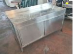 tavolo inox armadiato di lavoro usato