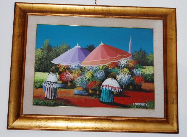 quadro olio su tela Tatari cm. 50x70 - Foto 4