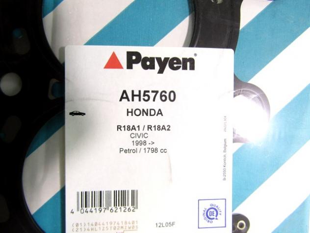AH5760 GUARNIZIONE TESTATA PAYEN HONDA CIVIC 1.8 103KW RICAMBIO NUOVO - Foto 2