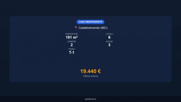 Immobile in asta di 181 m² con più di 5 locali in vendita a Castelraimondo - Foto 16