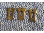 N° 3 ANTICHE BOCCHETTE IN OTTONE PER MOBILI VARI -