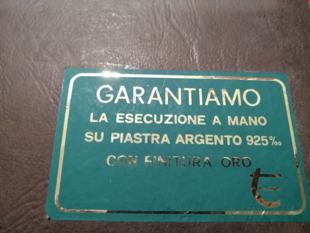 Quadro su Lastra in Argento Con Finitura Oro Roma - Foto 5