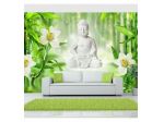 Fotomurale Adesivo Con Buddha Bianco In Giardino Arredalacasa