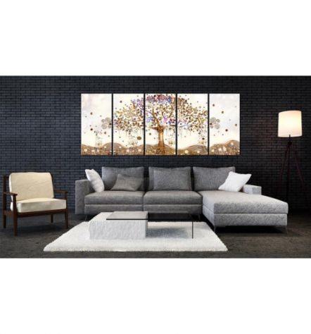 Quadro Albero Multifoglie Colorate 200x80 E 225x90 ARREDALACASA - Foto 2