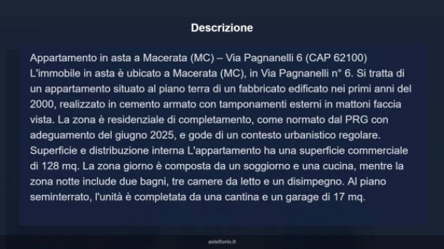 Immobile in asta di 128 m² con più di 5 locali e box auto in vendita a Macerata - Foto 8