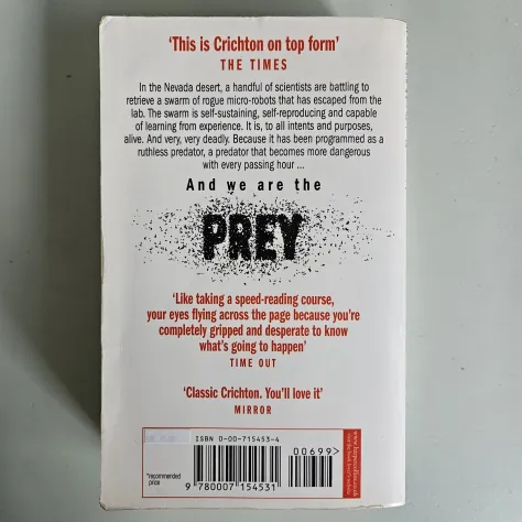 Prey - Michael Crichton - The International Bestseller - To be Human - Foto 4