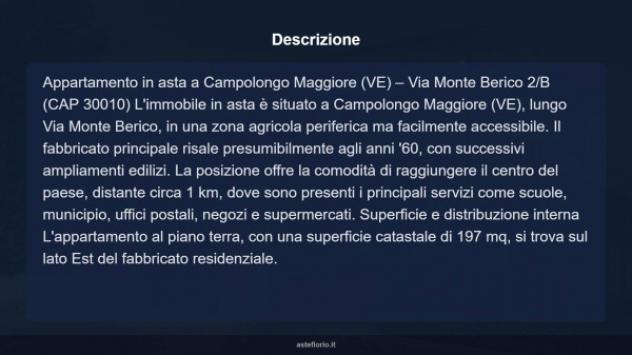 Immobile in asta di 197 m² con più di 5 locali e box auto in vendita a Campolongo Maggiore - Foto 17