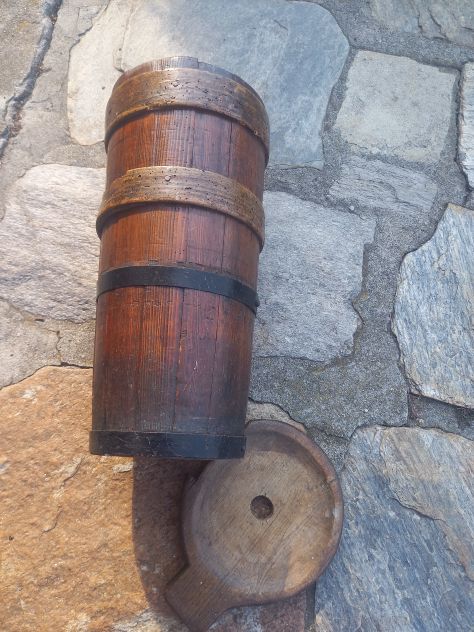 Antica Zangola in legno originale potaombrelli/ arredo vintage - Foto 3