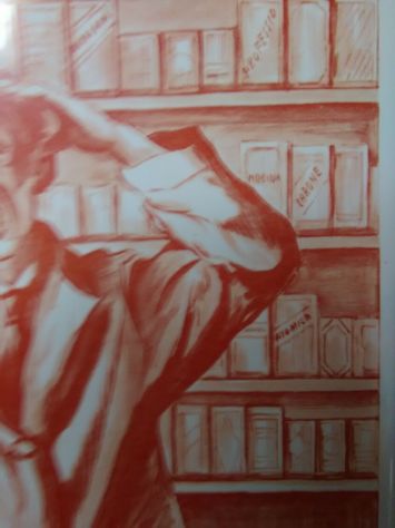 pubblicità farmaceutica su mattonella in ceramica - vintage - Foto 6
