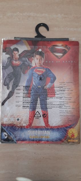 COSTUME / VESTITO DI CARNEVALE DA SUPERMAN C.MANTELLO, BAMBINO,TAGLIA 7-8 ANNI