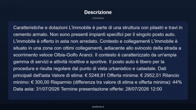 Immobile in asta di 19 m² in vendita a Olbia - Foto 7