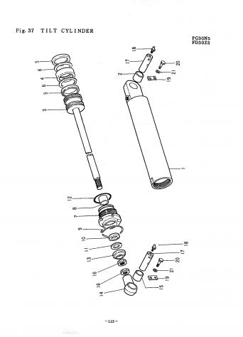 TCM FD30Z5 old series - Kit Guarnizioni Brandeggio code 22438-59801 - Foto 2