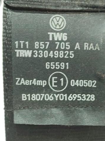 CINTURA DI SICUREZZA ANTERIORE SINISTRA CON PRETENSIONATORE VOLKSWAGEN Touran 2° Serie 1T1857705A 1T0857705BRAA BSX (0710) - Foto 6