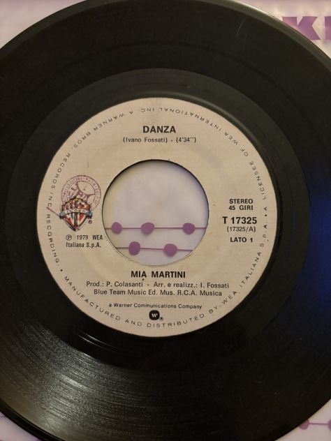 VINILE 45 GIRI:MIA MARTINI”DANZA”-“CANTO ALLA LUNA” (1979) 1’ STAMPA - Foto 8