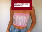 TOP DOPPIATO IN RETINA CON PAILLETTES ***NUOVO***