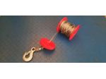 BOBINA / RULLO CAVO D’ACCIAIO LUNG.12,20 METR, SP:3 MM CON GANCIO DA TIRO PESI