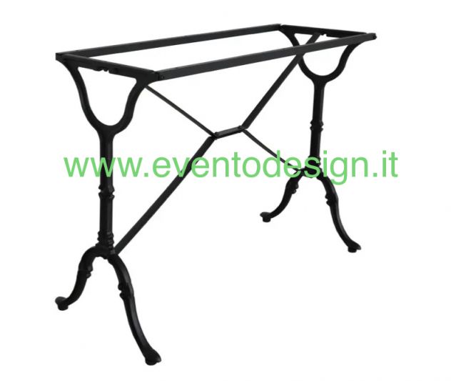 base centrale bistro in ghisa, verniciatura nero opaco |base liberty nero