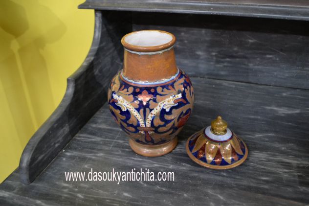 Vaso con coperchio degli anni 40 Gualdo Tadino A. Rubboli - Foto 7